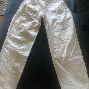 Chicos size 1 (size 8/10) white pants. Elastic waist, 30” inseam